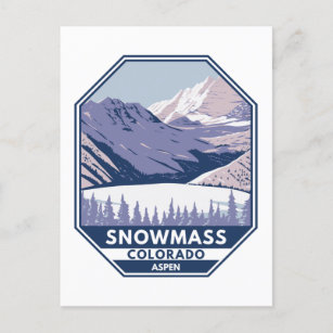 Schneemassen Skigebiet Winter Aspen Colorado Postkarte