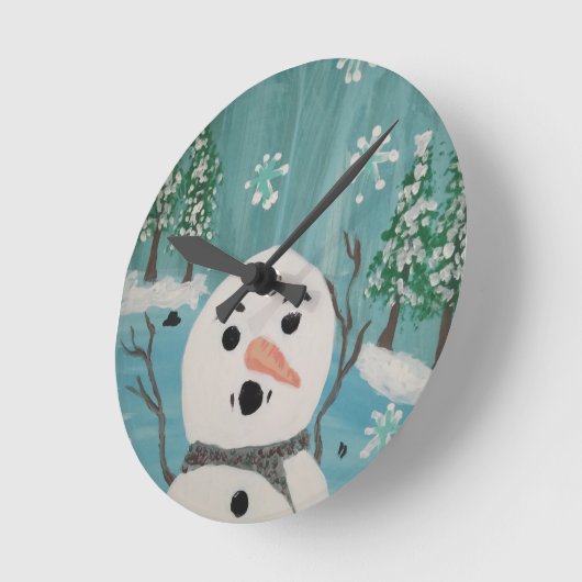 Schneemauer Runde Wanduhr (Winkel)