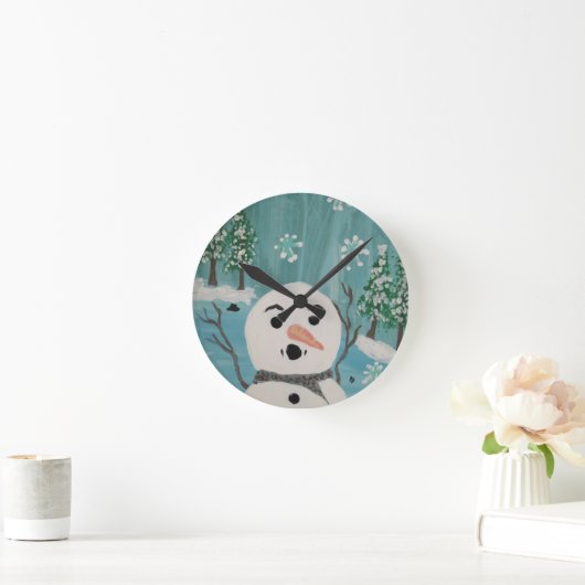 Schneemauer Runde Wanduhr (Zuhause)