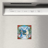 Schneemeister mit festlicher Dekoration und Eisbär Magnet (In Situ (Geschirrspüler))