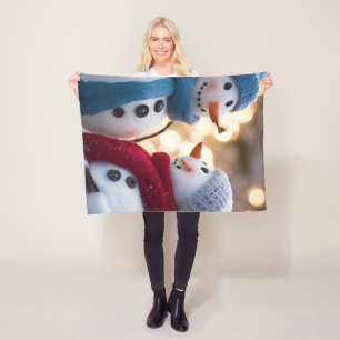 Schneemenschen blanken fleecedecke