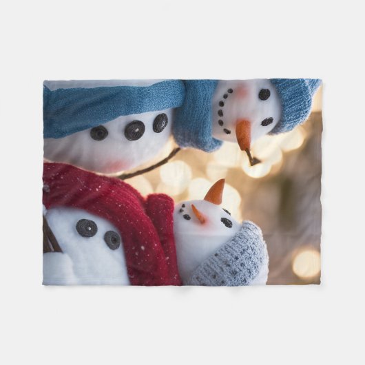 Schneemenschen blanken fleecedecke (Vorderseite (Horizontal))