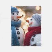 Schneemenschen blanken fleecedecke (Vorderseite)