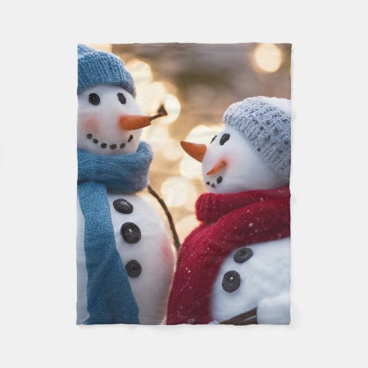 Schneemenschen blanken fleecedecke (Vorderseite)