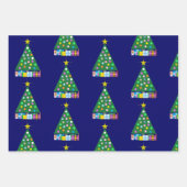 Schneemenschen, Weihnachtsbaum, Kinder & Liebe: Geschenkpapier Set (Vorderseite 2)