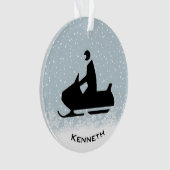 Schneemobil-Acrylschmuck Ornament (Vorderseite)