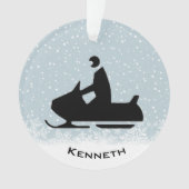 Schneemobil-Acrylschmuck Ornament (Vorderseite)