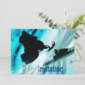 Schneemobil auf Icy Trails Einladung (Stehend Vorderseite)