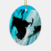 Schneemobil auf Icy Trails Keramik Ornament (Rechts)