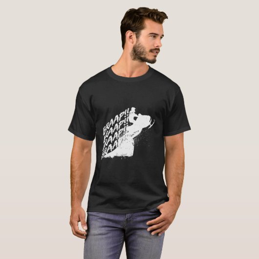 Schneemobil Braap Winter Schlitten Schnee Außenber T-Shirt (Vorne ganz)