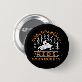 Schneemobil - Coole Grandpas-Fahrt Schneemobile Button (Vorne & Hinten)