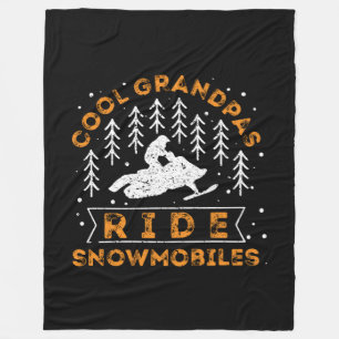 Schneemobil - Coole Grandpas-Fahrt Schneemobile Fleecedecke