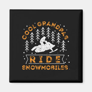 Schneemobil - Coole Grandpas-Fahrt Schneemobile Magnet