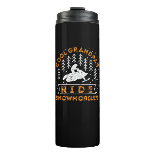 Schneemobil - Coole Grandpas-Fahrt Schneemobile Thermosbecher