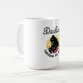 Schneemobil - durch den Schnee stürzen Kaffeetasse (Vorderseite Links)