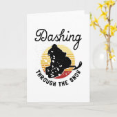 Schneemobil - durch den Schnee stürzen Karte (Gelbe Blume)