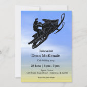 Schneemobil Einladung (Vorderseite)