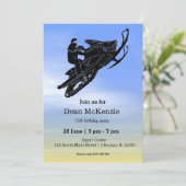 Schneemobil Einladung (Stehend Vorderseite)