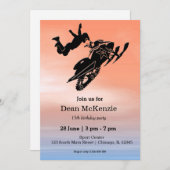 Schneemobil Einladung (Vorne/Hinten)