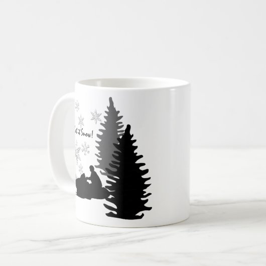 Schneemobil - es schneit kaffeetasse (Vorderseite Links)