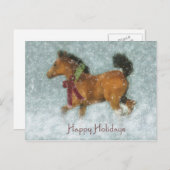 Schneemobil Feiertagspostkarte (Vorne/Hinten)