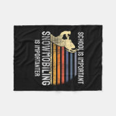 Schneemobil Fleecedecke (Vorderseite (Horizontal))