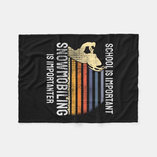 Schneemobil Fleecedecke (Vorderseite (Horizontal))