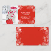 Schneemobil für kleine Unternehmen  Visitenkarte (Vorne/Hinten)