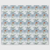 Schneemobil Geschenkpapier (Flach)