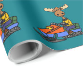 Schneemobil Geschenkpapier (Rolleneckpunkt)