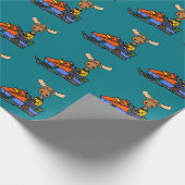 Schneemobil Geschenkpapier (Ecke)