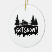 Schneemobil - Got Schnee Keramik Ornament (Links)