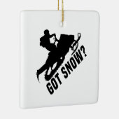 Schneemobil - Got Schneemobil-Geschenke Keramikornament (Rechts)