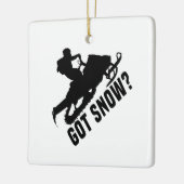 Schneemobil - Got Schneemobil-Geschenke Keramikornament (Links)
