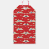 Schneemobil Graphic Vintag Style Weihnachten Geschenkanhänger (Rückseite)