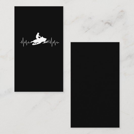 Schneemobil Heartbeat Wintersportmotor Schlitten Visitenkarte (Vorne/Hinten)