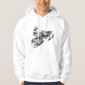 Schneemobil in Camouflage Gray Hoodie (Vorderseite)