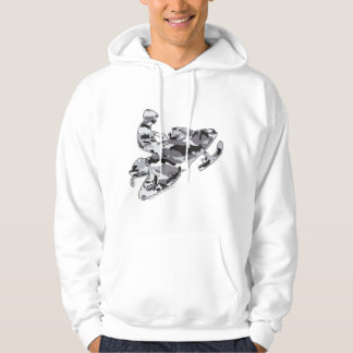 Schneemobil in Camouflage Gray Hoodie