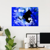Schneemobil in der Lawine Poster (Heimbüro)