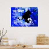 Schneemobil in der Lawine Poster (Küche)