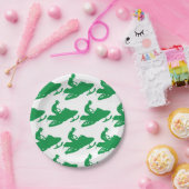 Schneemobil in Grün Pappteller (Party)