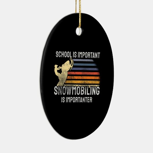 Schneemobil Keramik Ornament (Rechts)