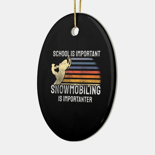 Schneemobil Keramik Ornament (Links)