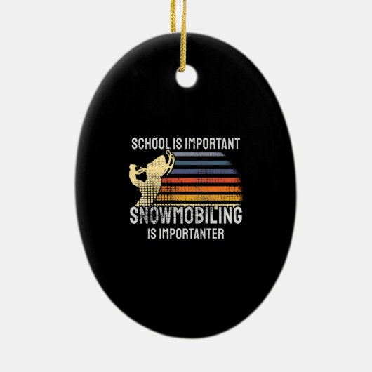 Schneemobil Keramik Ornament (Hinten)