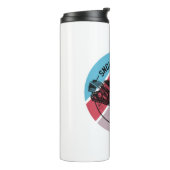 Schneemobil Lover mit farbigen Logos Thermosbecher (Nach links gedreht)