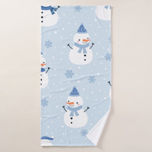 Schneemobil-Muster, Winter Hintergrund, Winter  Badehandtuch (Badehandtuch)