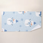 Schneemobil-Muster, Winter Hintergrund, Winter  Badehandtuch (Badehandtuch)