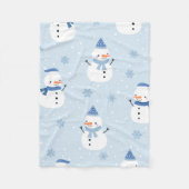 Schneemobil-Muster, Winter Hintergrund, Winter  Fleecedecke (Vorderseite)