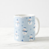 Schneemobil-Muster, Winter Hintergrund, Winter Kaffeetasse (VorderseiteRechts)