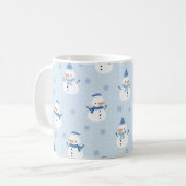 Schneemobil-Muster, Winter Hintergrund, Winter Kaffeetasse (Vorderseite Links)